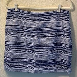 Banana Republic Blue Striped Pencil Mini Skirt size 10 NWT